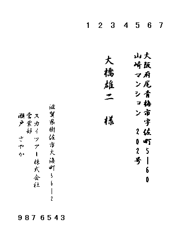 はがき表面